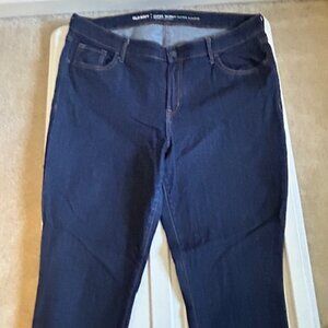 Old Navy Super Skinny Mid-Rise  Dark Navy Blue Jeans